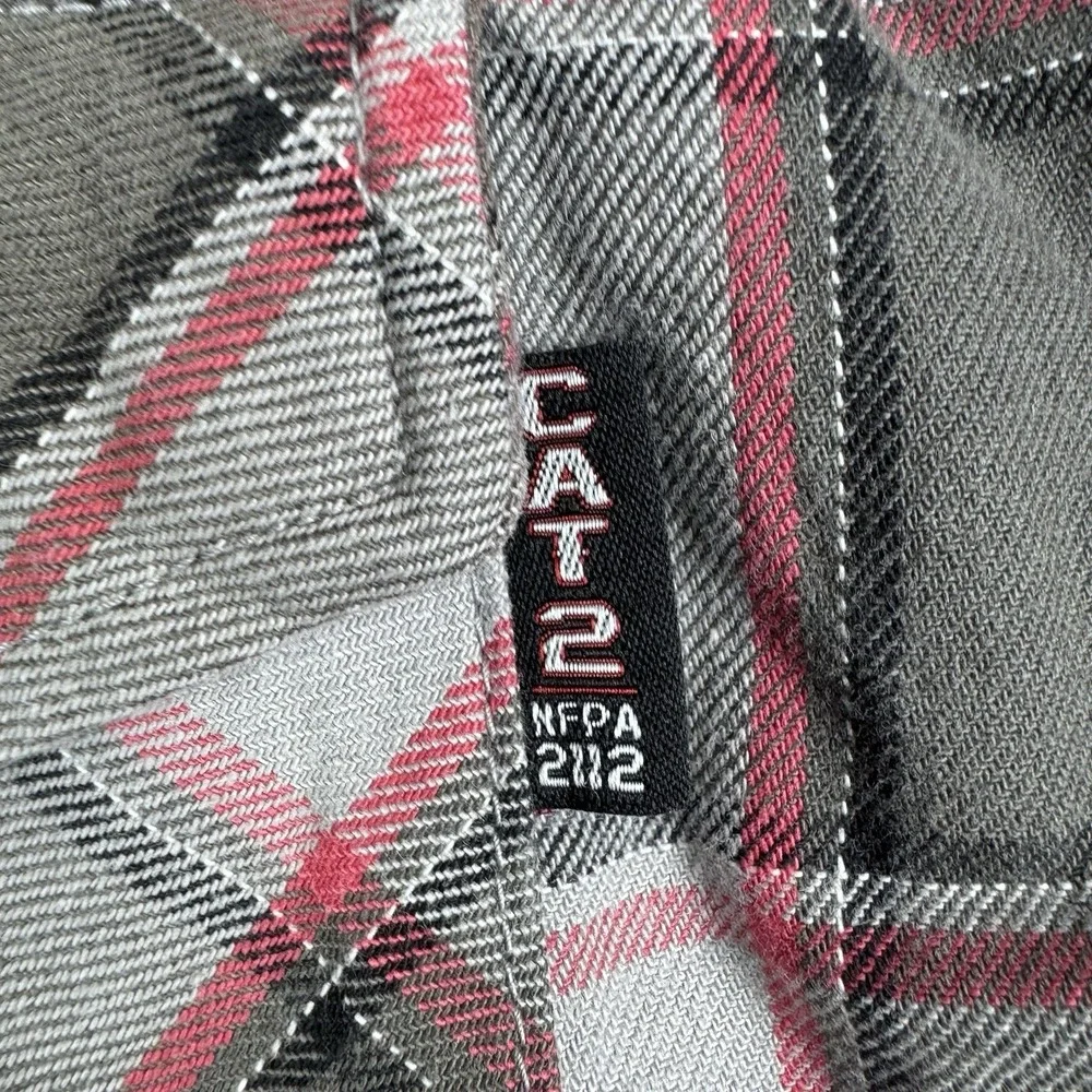 Dixxon Flannel Shirt Men 3XL Gray The Hotshot FR Work Fire Resistant Long Sleeve - Picture 4 of 12